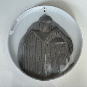 Vintage Porcelain Paperweight Polish Russian USSR Gilded